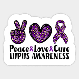 Peace Love Cure Lupus Awareness Sticker